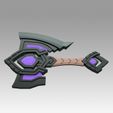 7.jpg World Of Warcraft Shadowlands Axe Bastion Cosplay weapon prop
