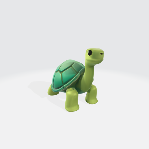🐢 Cartoon Turtle 3D Model – Stylized Animal Character・ 3D File for 3D ...