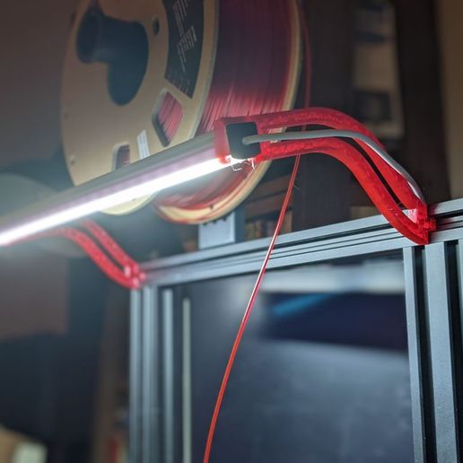 Ender3/Pro/v2 Lightbar Mount 3D model