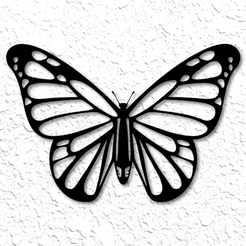 project_20230308_1519368-01.png Archivo STL Mariposa arte de la pared mariposas decoración de la pared 2d insecto・Modelo de impresión 3D para descargar