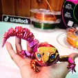 Leopard Gecko Articulated Toy, Print-In-Place Body, Snap-Fit Head, Cute Flexi