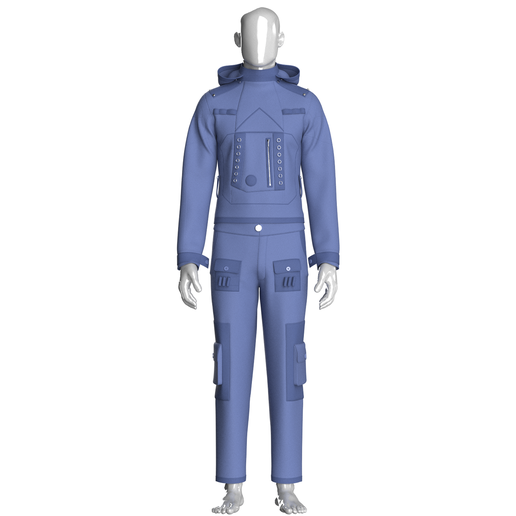 Men Pocket Anorak With Cargo Pant-Outfit | Marvelous / Clo3d / obj / fbx