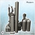 4.jpg Large modern industrial facility with furnaces, brick building and multiple storage tanks (26) - Modern WW2 WW1 World War Diaroma Wargaming RPG Mini Hobby