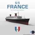 france2.jpg Paquebot FRANCE (1960) ocean liner print ready model - full hull and waterline versions