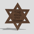 Shapr-Image-2024-02-13-150409.png Star of David Home blessing, religious fridge magnet, wall art decoration, spiritual energy, protection