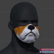 Bulldog_Mask_Face_Cosplay_3dprint_02.jpg Bulldog Face Mask Halloween Cosplay for 3D Print