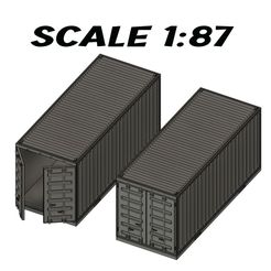 Container-10.jpg Файл 3D Контейнер для моделей поездов и диорам в масштабе 1:87 H0・Модель для загрузки и 3D печати
