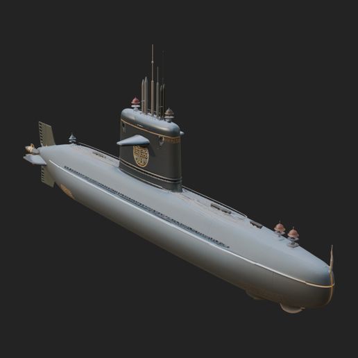 Military Submarine Model Design 38 - 3D Print Model