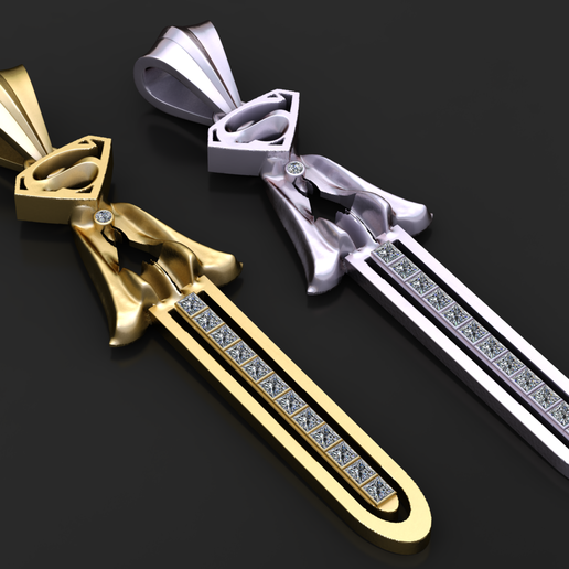 Sword Diamond Pendant