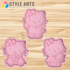 HELLO-KITTY-PACK.png Hello Kitty Cookie cutter pack Cookies cutter
