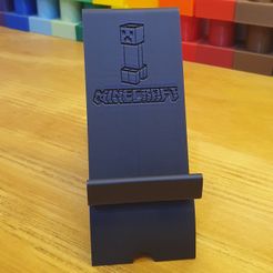 minecraft.jpg Fichier STL support de téléphone minecraft / support de téléphone logo minecraft・Objet imprimable en 3D à télécharger