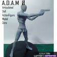 A.D.AM A Articulated Dall a ActionFigure Ss : Model Zero NCSA LAPTOP & 3DPRINTER A.D.A.M 0 (Articulated Doll Actionfigure Model 0) - Resin 3D Printed