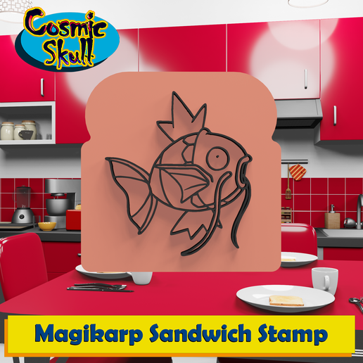Magikarp Sandwich Stamp 3D model