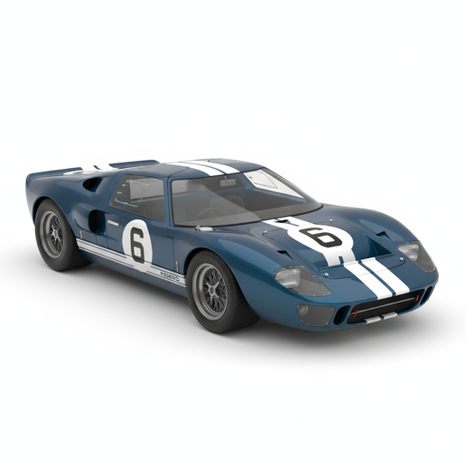 Ford GT40 (1964) vintage car, automobile, hypercar, muscle car, SUV, drift car, car 3D, car, garage, truck, pickup, diorama, race car, supercar, classic car, JDM, car STL, car model, vehicle, sports car