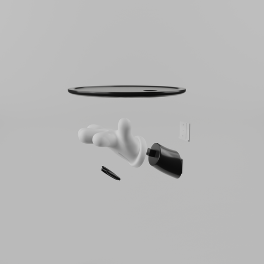 WhiteBackground56.png Полка Микки Маус 3D - Рука Микки Мауса на стене - Держатель для наушников - Декор Disney