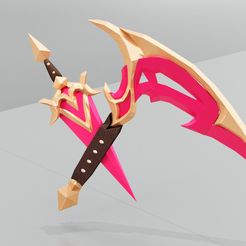 weapons2.jpg Archivo STL Prestigio Aquelarre Armas Akali Daga y Guadaña - League of Legends・Diseño para descargar y imprimir en 3D