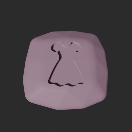 Dress Stone - 3D Printable Game Token