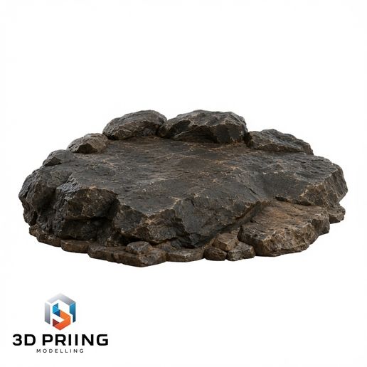 Rugged Rocky Outcrop Display Base 3D model