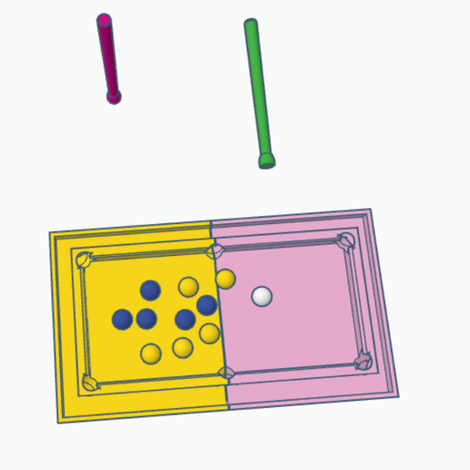 billiard game (mini) 3D model