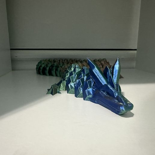🔮 Cyber Crystal Dragon Flexi Articulated Fidget STL・ 3MF File for 3D ...