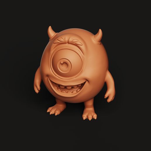 Mike Wazowski STL | Monster Figure 3D Print | Stylized Character