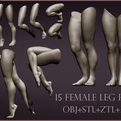 final.jpg Fichier 3D 15 poses de jambes féminines・Modèle à télécharger et à imprimer en 3D, Daniartist