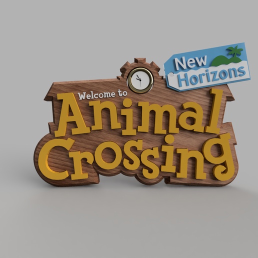 Animal Crossing Logo 3D model