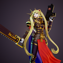 WM01.png 3D file Sailor Moon Sister of Battle - Sailor Moon x Warhammer 40k・3D printing idea to download