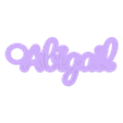 NameTag - Abigail.stl Porta-chaves Fancy Name Tag - Abigail