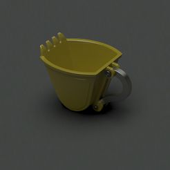 Adsız-Proje-2.jpg Archivo STL taza excavadora amarilla・Objeto para impresora 3D para descargar