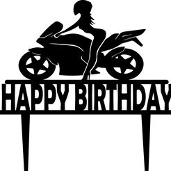 MOTOMUJER.jpg Biker cake topper with motorcycle studs cake decorations