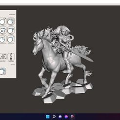 HorseRider.jpg STL-Datei Reiterin kostenlos・3D-druckbares Modell zum herunterladen