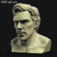 AKS 3d art SS benedict cumberbatch face sculpture art