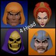 cabeças-anuncio3.jpg 4 Heads Masters of The Universe, He-man, Teela, Man at arms, Hordak