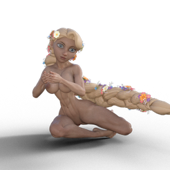 Rapunzel.png Archivo STL Rapunzel delgada・Modelo para descargar y imprimir en 3D