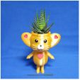 plants_01.jpg Free STL file Cute animal - lemur king potted・3D print design to download, mingshiuan