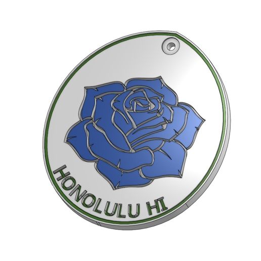 Blue Rose さん　専用 🌹 BLUE ROSE ADO CONCERT HONOLULU HAWAII KEYCHAIN・ 3MF File for
