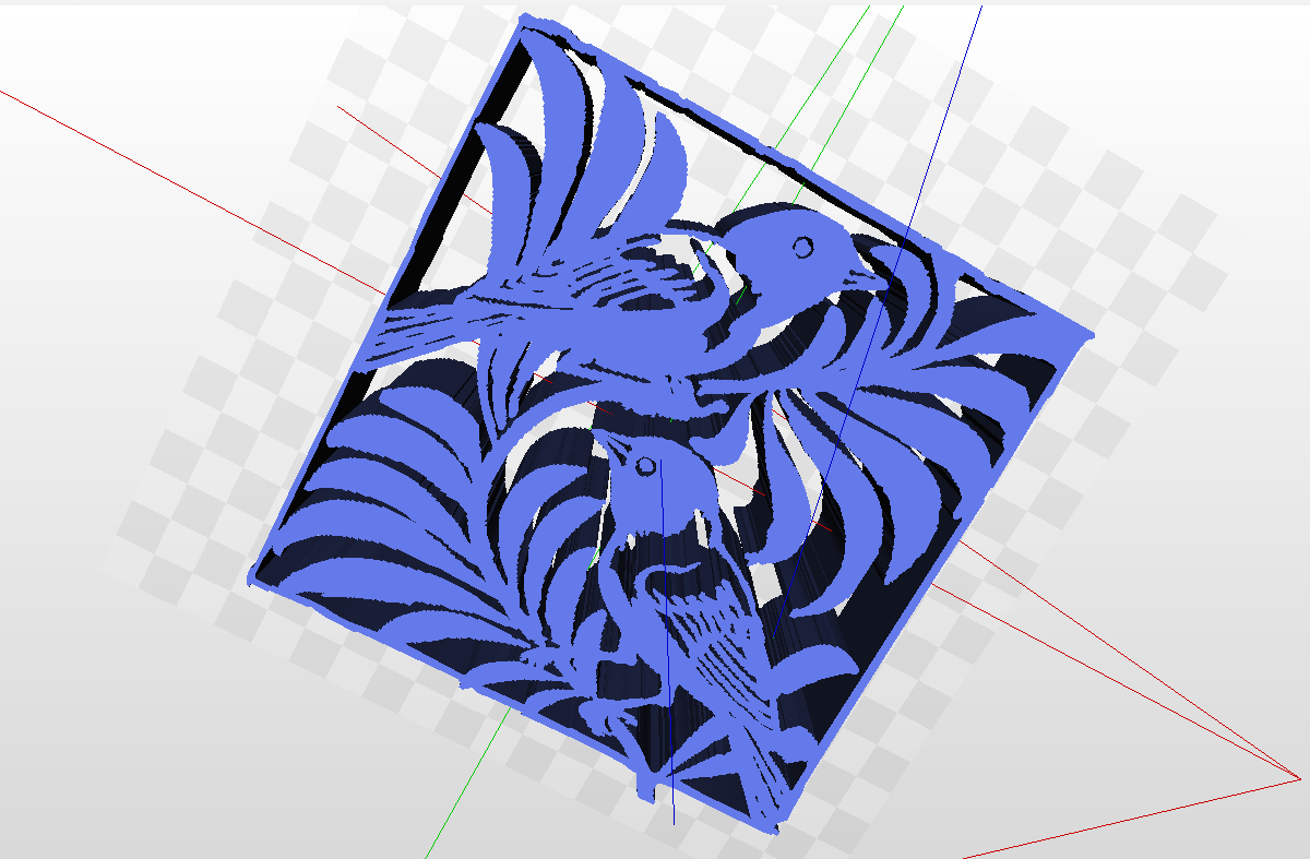 STL file Birds Tropical Square Frame Art・3D printing idea to download・Cults