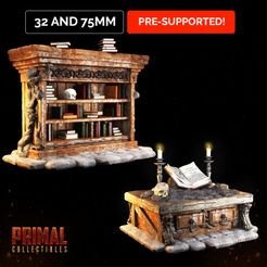 720X720-props01-1.jpg Archivo 3D Librerías y altar (Dungeons and Dragons | Hero Quest)・Objeto imprimible en 3D para descargar
