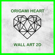 ORIGAMI HEART WALL ART 2D ORIGAMI HEART WALL ART 2D