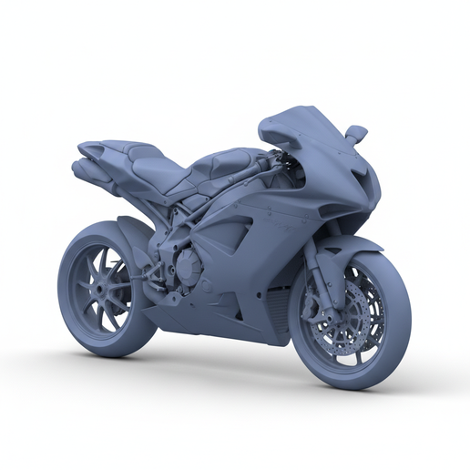 MV Agusta F4 realistic motorcycle STL, enduro bike STL, custom exhaust motorcycle STL, adventure motorcycle STL, pre supported motorcycle STL, 1:6 motorcycle, motocross bike STL, motorcycle with rider STL, snap fit motorcycle STL, retro motorcycle STL, wi