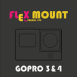 GOPRO 3&4 FLEXMOUNT [GOPRO 3&4 vertical & horizontal] BY YANNIK.FPV