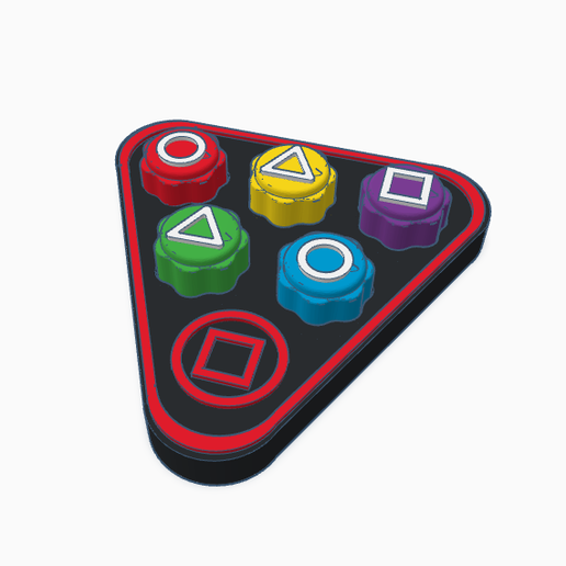 Gonggi del Juego del Calamar con base triangular. 3D model