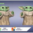POSE05_SMILING.jpg Baby Yoda "GROGU" The Child - The Mandalorian - 3D Print - 3D FanArt