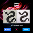 ams ee Ob one om Snake Stencil