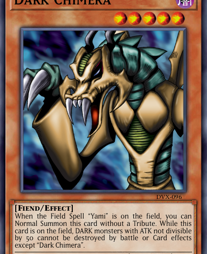 Yugioh Dark Chimera (Panik version)Free STL File for 3D printingCults