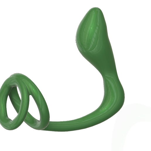Plug anal masculino de doble lazo Prostata de hombre Masaje de culo  ap-33 impresin 3d cncArchivo STL para Cults