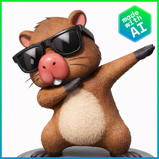 🦫 Capybara Dab – Cartoon Edition