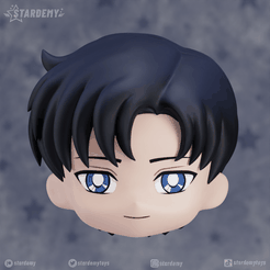 Mamoru03.png 3D file Mamoru Custom Nendoroid Hair・3D printable model to download