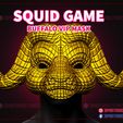 Squid_Game_buffalo_vip_mask_3d_print_model_01.jpg Squid Game Mask - Squid Game Buffalo Vip Mask for Cosplay